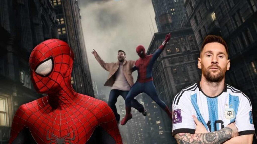 lionel-messi-sorprende-al-unirse-a-spider-man:-mira-su-encuentro-con-tom-holland