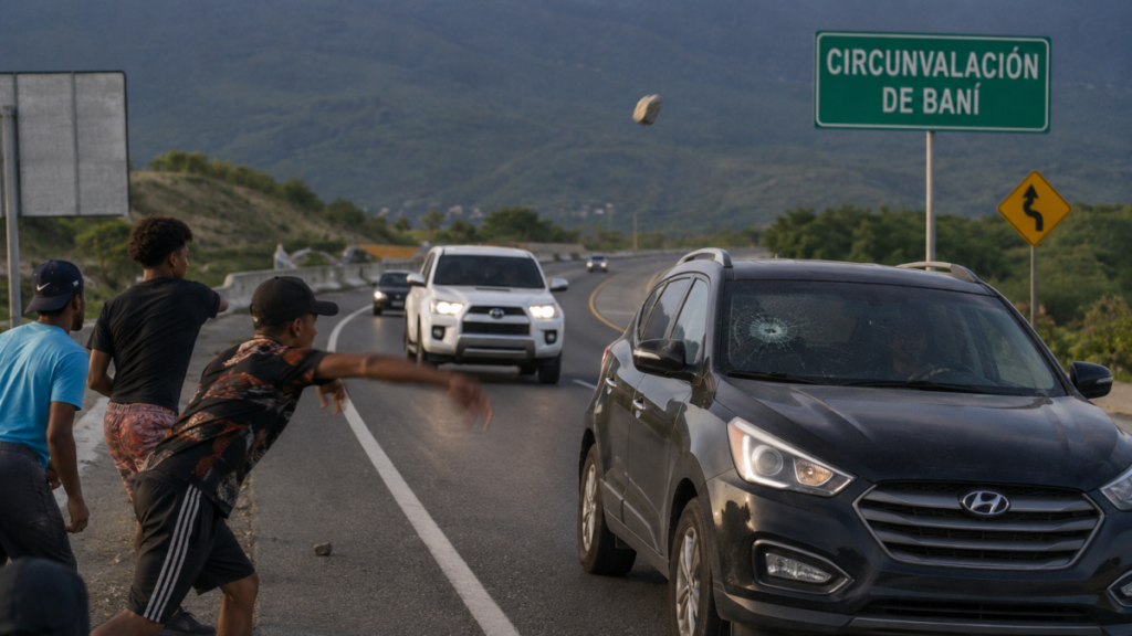 en-la-circunvalacion-de-bani-estan-tirando-piedras-a-vehiculos-que-pasan,-denuncia-transportista